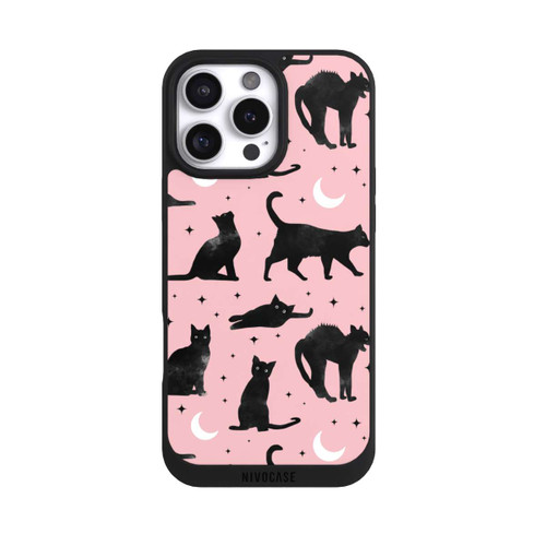 Apple iPhone 16 Pro Max NIVOpure Cats And Moon On Pink