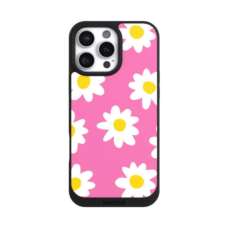 iPhone 16 Pro Max NIVOpure Daisy Pink Pattern