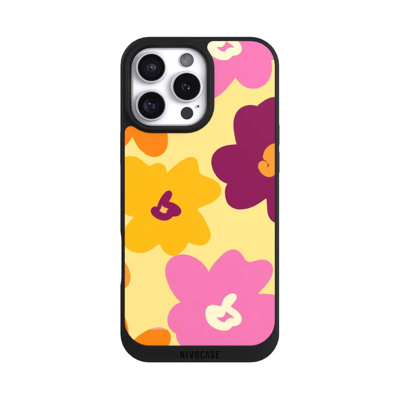 iPhone 16 Pro Max NIVOpure Retro Blumenmuster bunt
