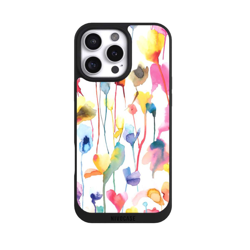 iPhone 16 Pro Max NIVOpure Aquarelle de Fleurs Colorées