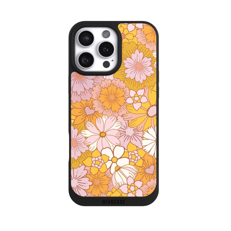 iPhone 16 Pro Max NIVOpure Retro Blumentapete Gelb