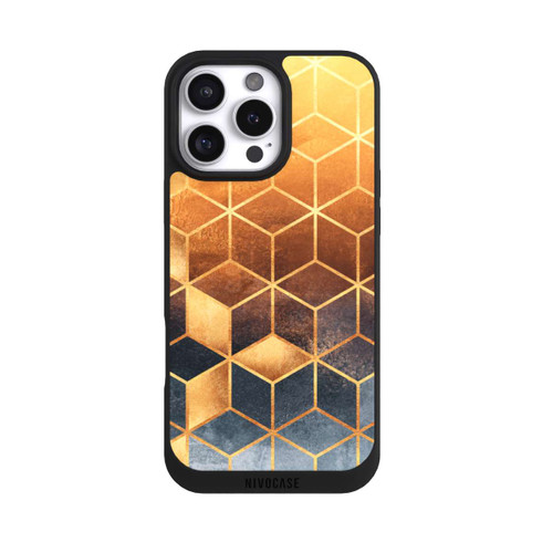 Apple iPhone 16 Pro Max NIVOpure Würfel goldener Farbverlauf