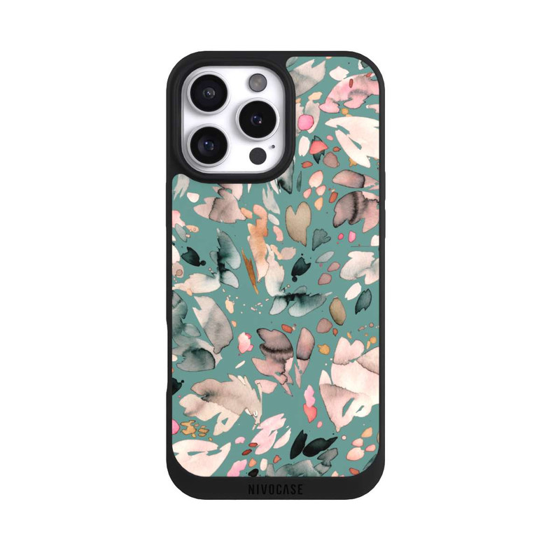 iPhone 16 Pro Max NIVOpure Abstrakte Blumenblätter grün