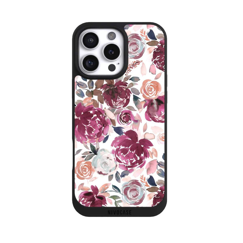 iPhone 16 Pro Max NIVOpure Autumn Peonies and roses Pink