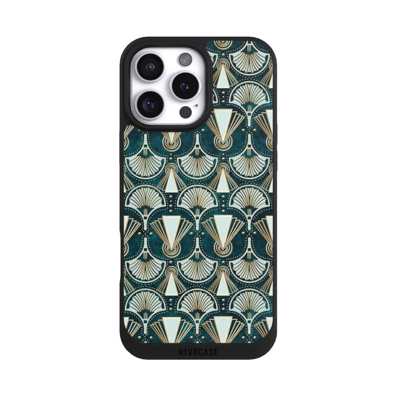 iPhone 16 Pro Max NIVOpure Art Deco Green Pattern