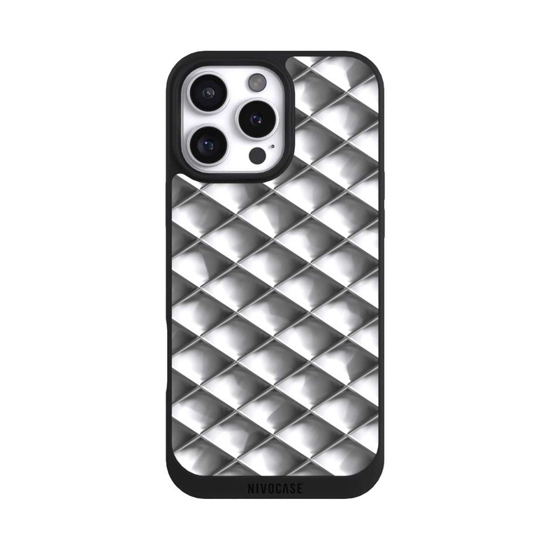 iPhone 16 Pro Max NIVOpure Carrés argentés Glamour
