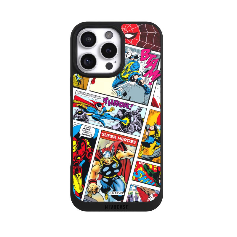 iPhone 16 Pro Max NIVOpure Marvel Retro Comic Blue