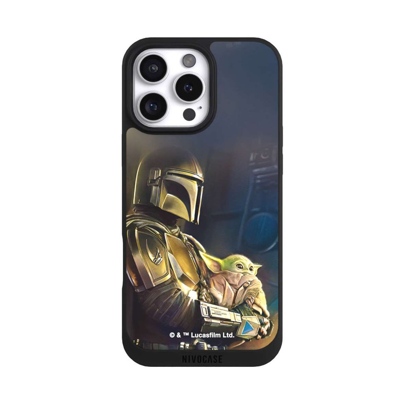 iPhone 16 Pro Max NIVOpure Mandaloriens et Grogu à l'intérieur du vaisseau