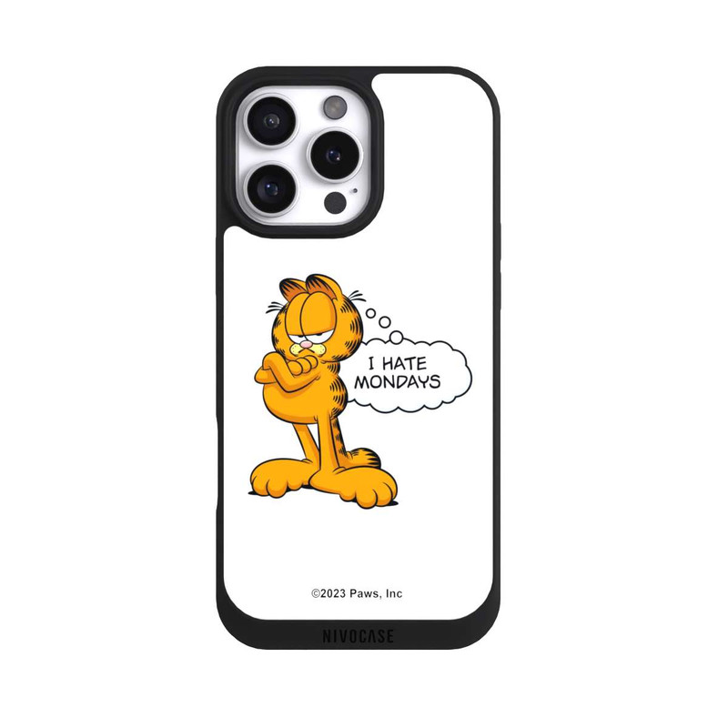 iPhone 16 Pro Max NIVOpure Garfield I Hate Mondays Weiß