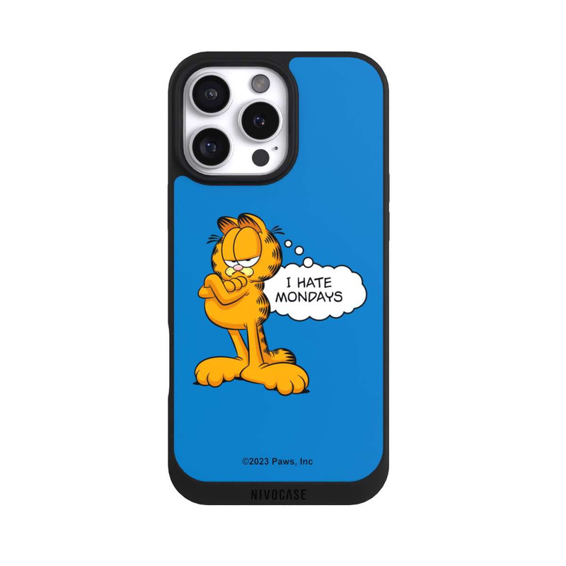 iPhone 16 Pro Max NIVOpure Garfield I Hate Mondays Blau