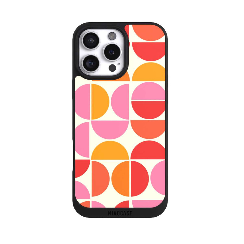 iPhone 16 Pro Max NIVOpure Motif Tendance Rétro Orange
