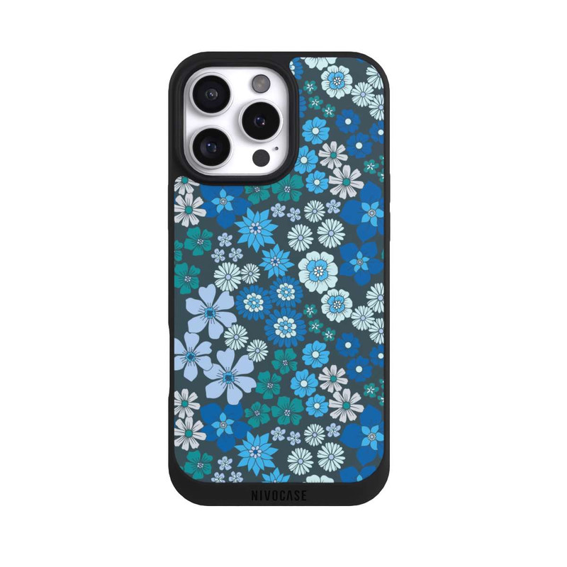 iPhone 16 Pro Max NIVOpure Blaue Blumen DeinDesign
