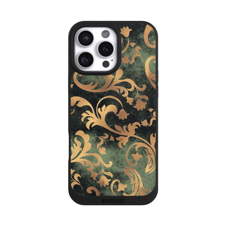 iPhone 16 Pro Max NIVOpure Damasttapete Dunkelgrün
