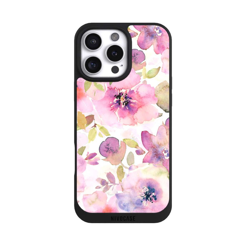 iPhone 16 Pro Max NIVOpure Tapete mit rosa Blumen