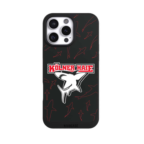 Apple iPhone 16 Pro Max NIVOpure Haie Muster Rot