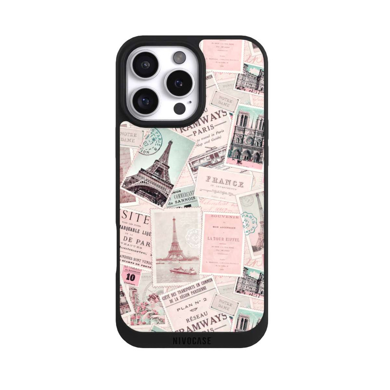 iPhone 16 Pro Max NIVOpure Vintage Paris Postcards Pattern