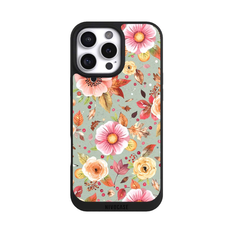 iPhone 16 Pro Max NIVOpure Herbstblumen Weiches Grün