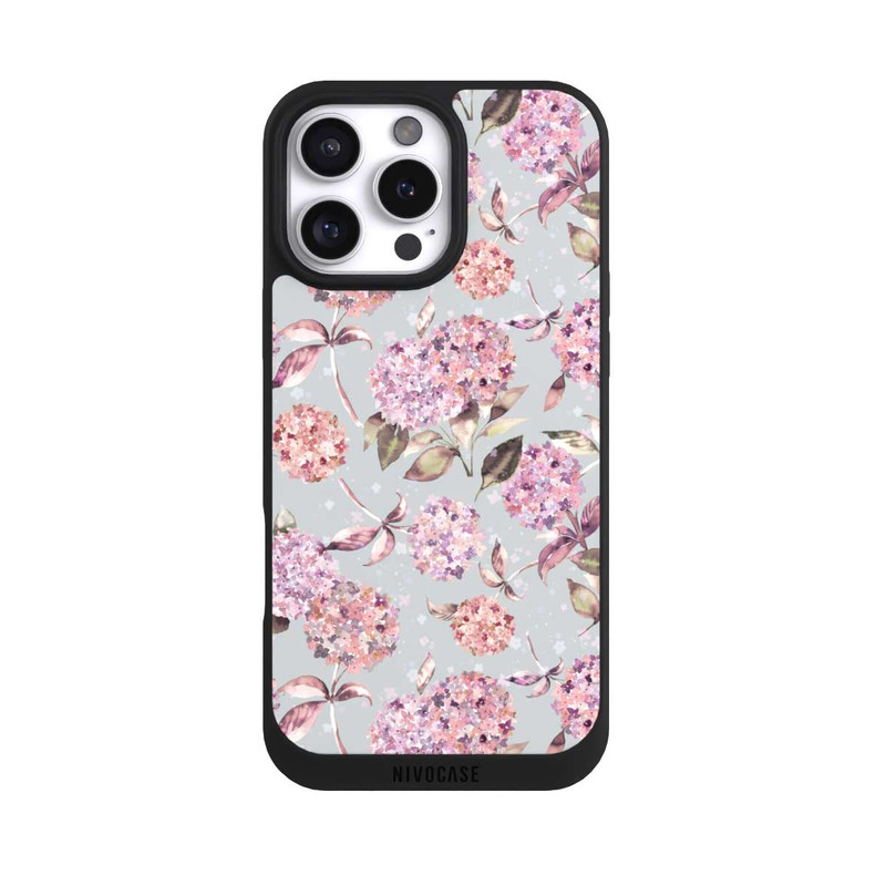 iPhone 16 Pro Max NIVOpure Pastel Magic Hydrangea Floral Watercolor Pink