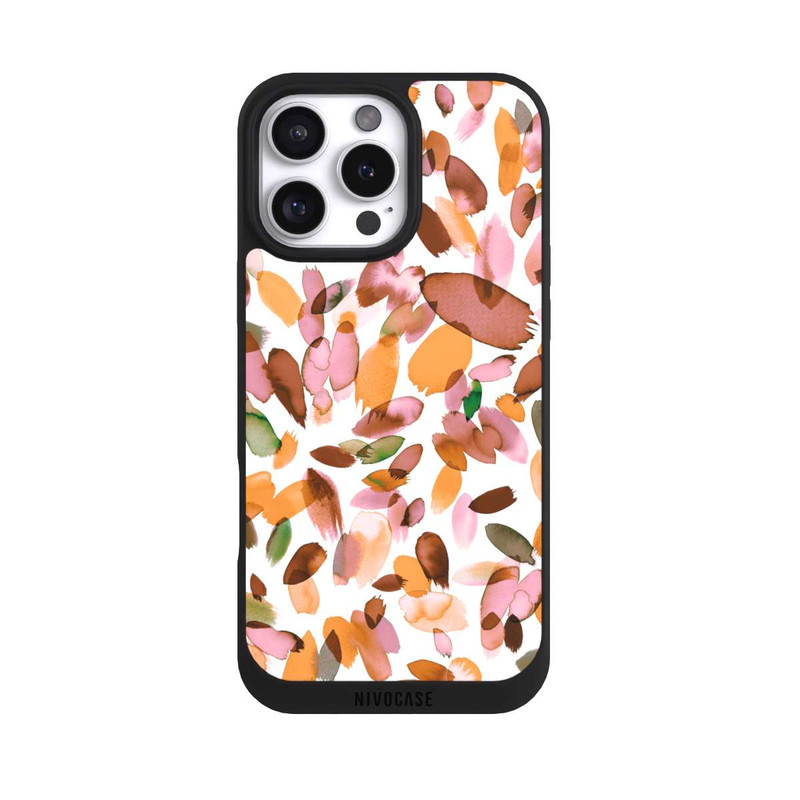 iPhone 16 Pro Max NIVOpure Watercolor Petal Stains Orange