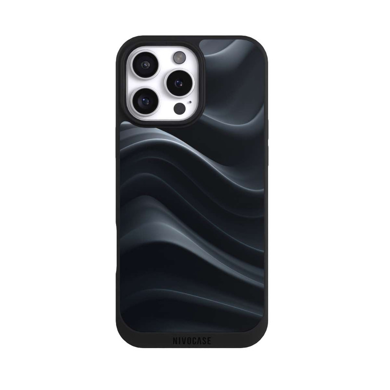 iPhone 16 Pro Max NIVOpure Black Waves Texture