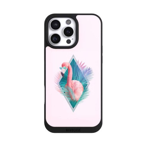 Apple iPhone 16 Pro Max NIVOpure Tropical Leaves Flamingo
