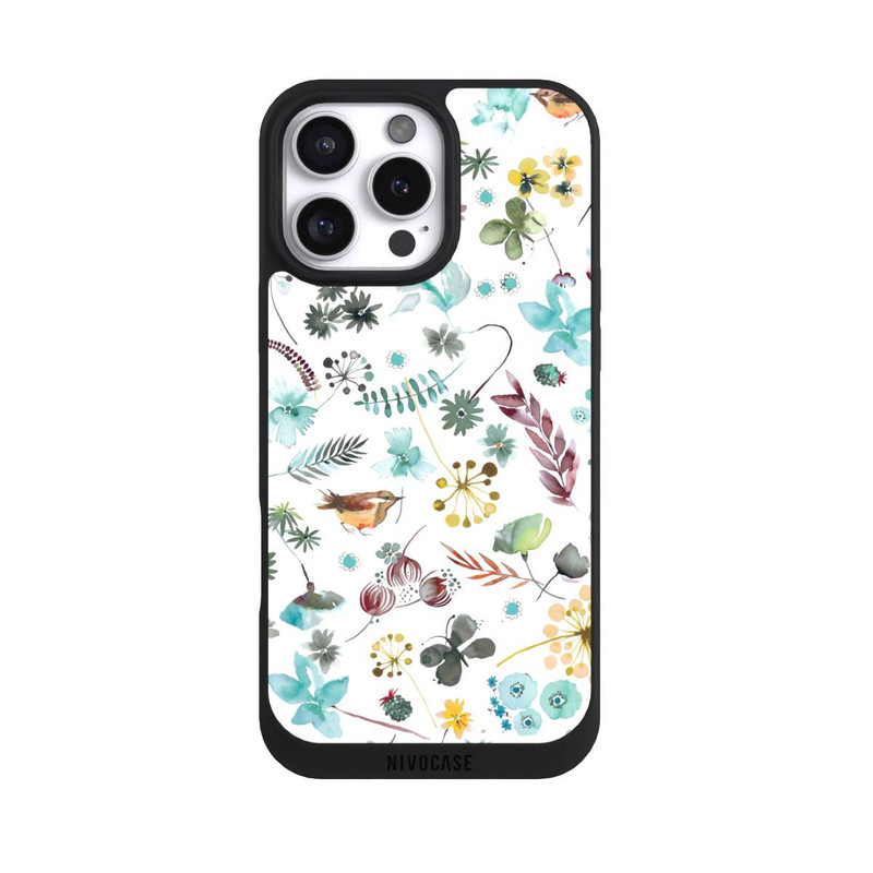 iPhone 16 Pro Max NIVOpure Papillon botanique Nature Bleu