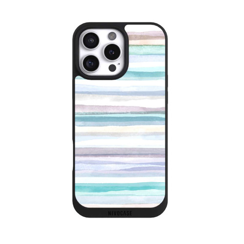 Apple iPhone 16 Pro Max NIVOpure Pastellfarbene Streifen Blau
