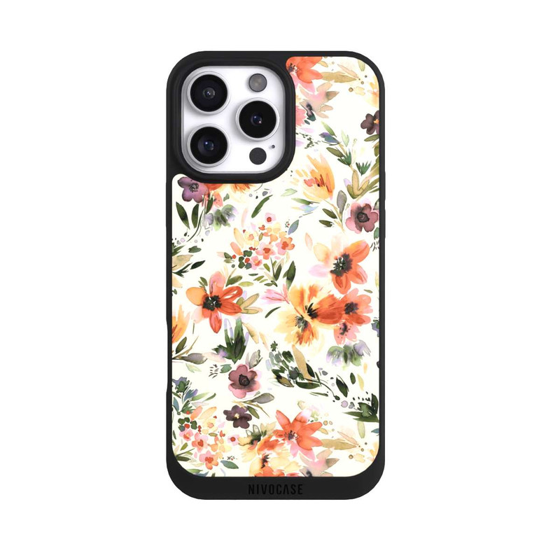 iPhone 16 Pro Max NIVOpure Fleurs artistiques d'été Ivoire