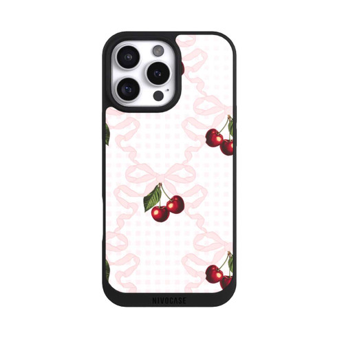 Apple iPhone 16 Pro Max NIVOpure Cherry Pattern Pink