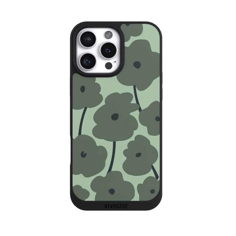 iPhone 16 Pro Max NIVOpure Minimalistische Blumen Grün