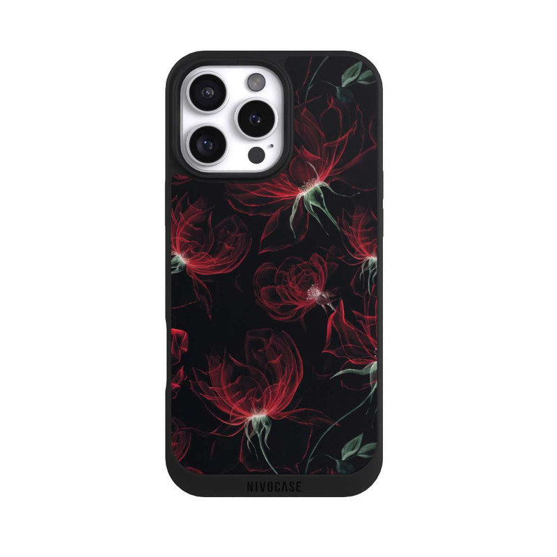 iPhone 16 Pro Max NIVOpure Tapete mit roten Blumen