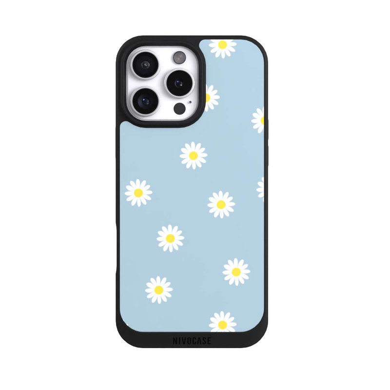 iPhone 16 Pro Max NIVOpure Daisy Pattern on Blue