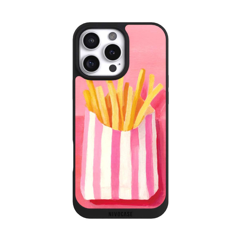 iPhone 16 Pro Max NIVOpure Retro Fries Pink Watercolor