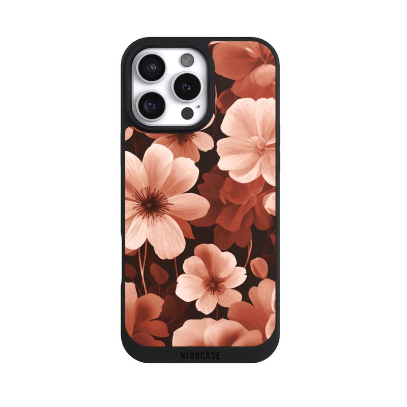 iPhone 16 Pro Max NIVOpure Red Negative Flowers with AI