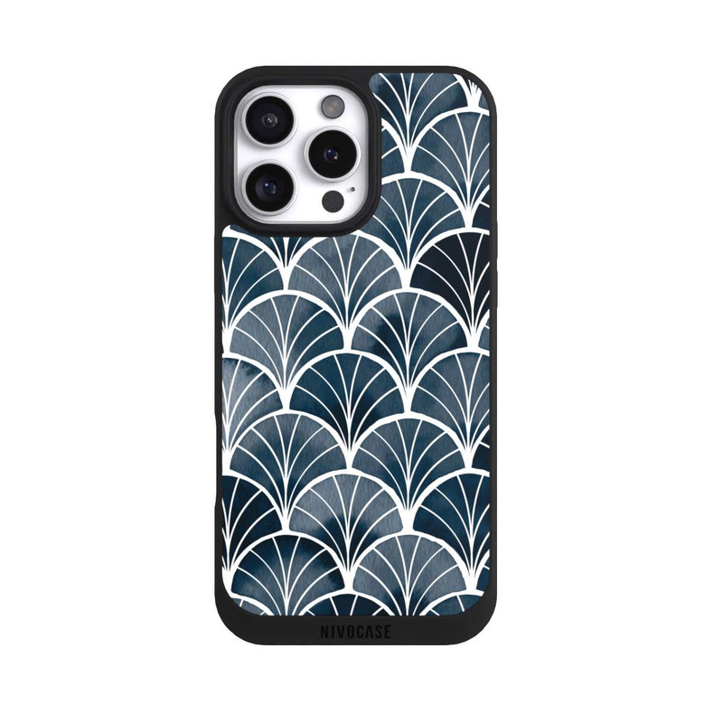 iPhone 16 Pro Max NIVOpure Botanische Brise Art Deco Grau