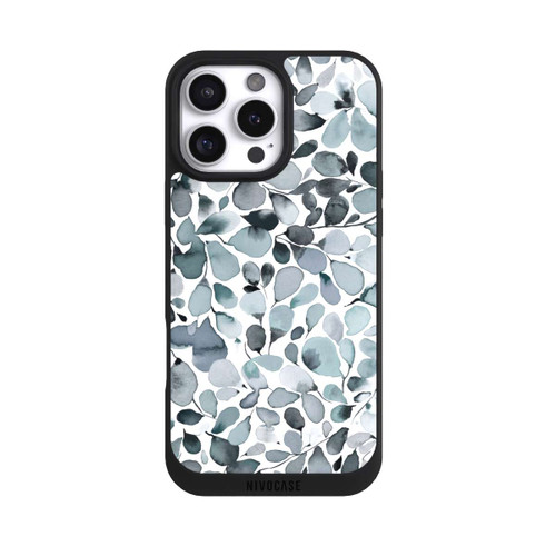 Apple iPhone 16 Pro Max NIVOpure Eukalyptus Aquarell Blätter Grau