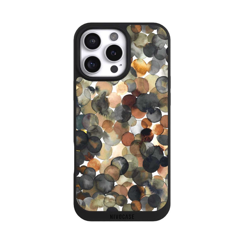 iPhone 16 Pro Max NIVOpure Watercolor Dots Brown Pattern