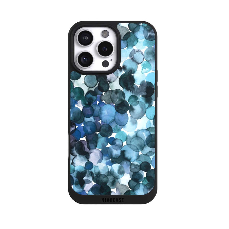 iPhone 16 Pro Max NIVOpure Watercolor Dots Blue Pattern