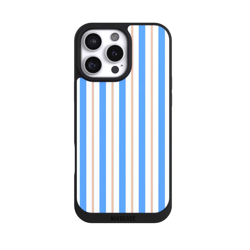 iPhone 16 Pro Max NIVOpure Stripes Blue Beige