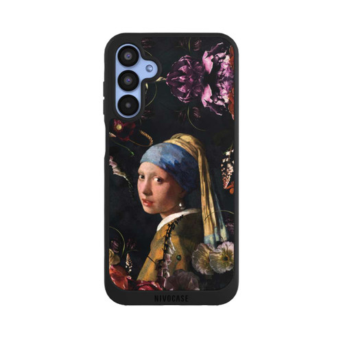 Samsung Galaxy A15 5G NIVOpure Fille avec une boucle d'oreille en perles Roses
