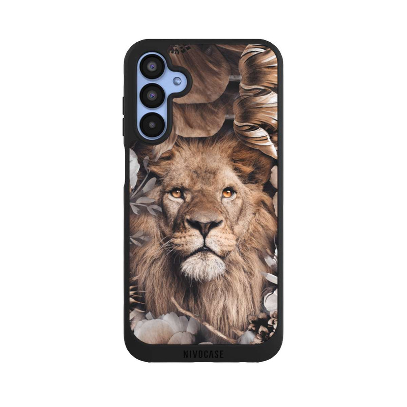 Galaxy A15 5G NIVOpure Löwe Blumenrahmen Beige