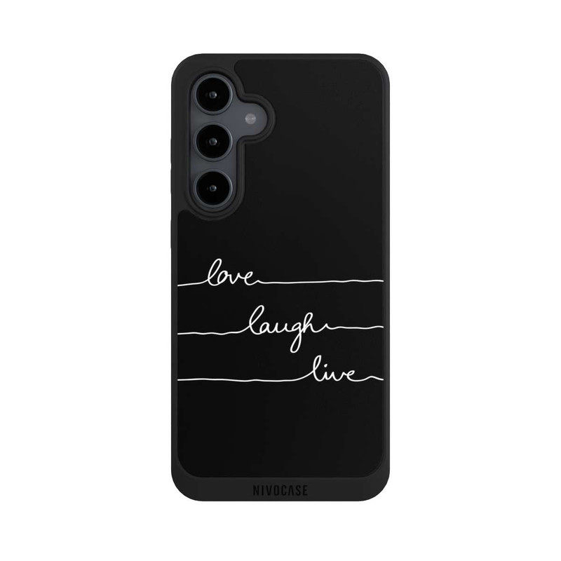 Galaxy S24 FE NIVOpure Love Laugh Live weiß/schwarz