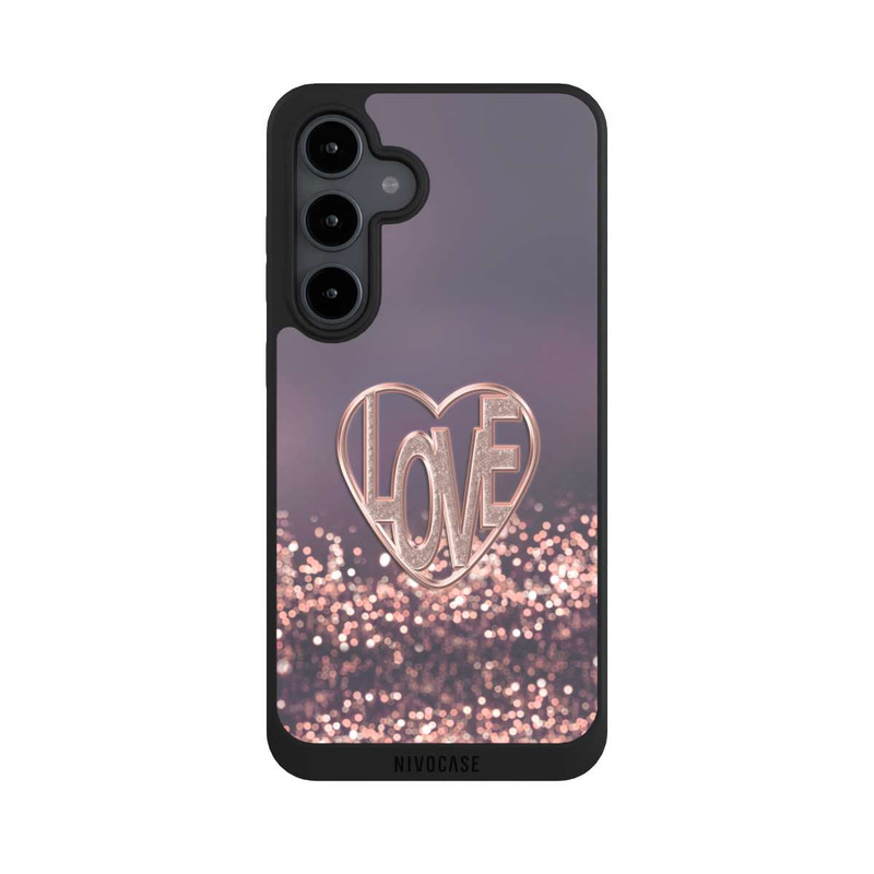 Galaxy S24 FE NIVOpure LOVE Glitzerrosa