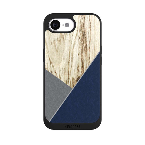 Apple iPhone 16e NIVOpure Bois Graphique Bleu