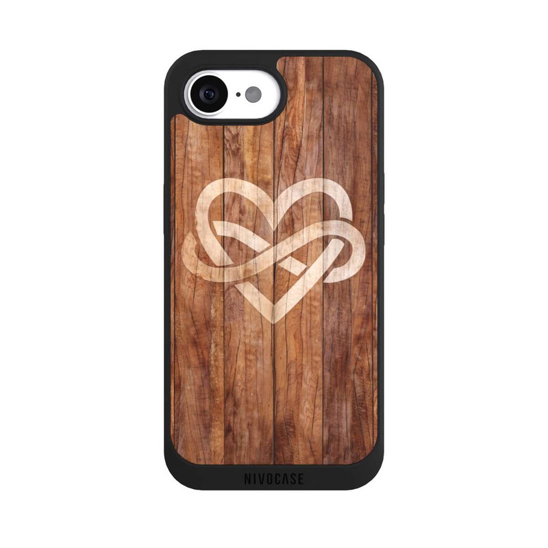 iPhone 16e NIVOpure Herz Holz