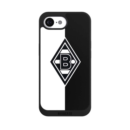 Apple iPhone 16e NIVOpure Borussia Raute Schwarz-Weiss