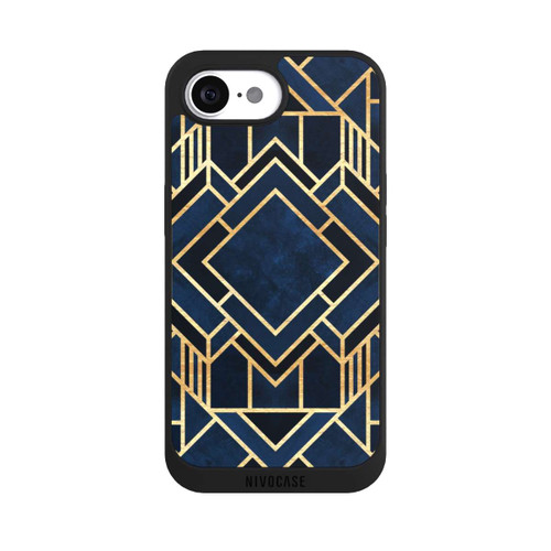 Apple iPhone 16e NIVOpure Kunst Deko Blau Golddruck