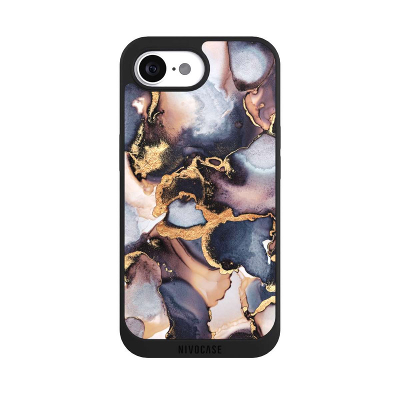 iPhone 16e NIVOpure Dreamy Ink Grey Gold Print