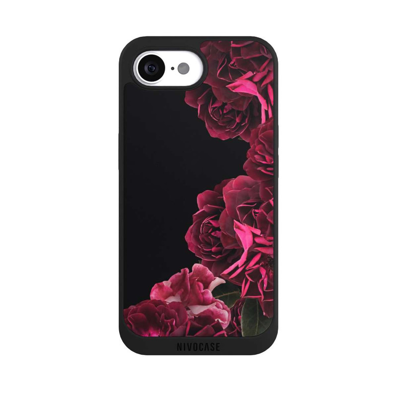 iPhone 16e NIVOpure Vintage Rosen auf Schwarz