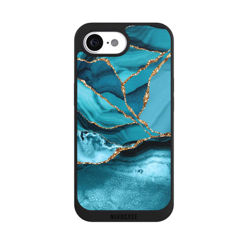 Apple iPhone 16e NIVOpure Eisblaue Marmor Landschaft